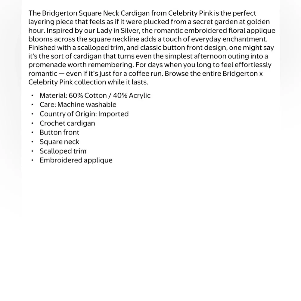 Bridgerton Cardigan - Picture 9 of 10